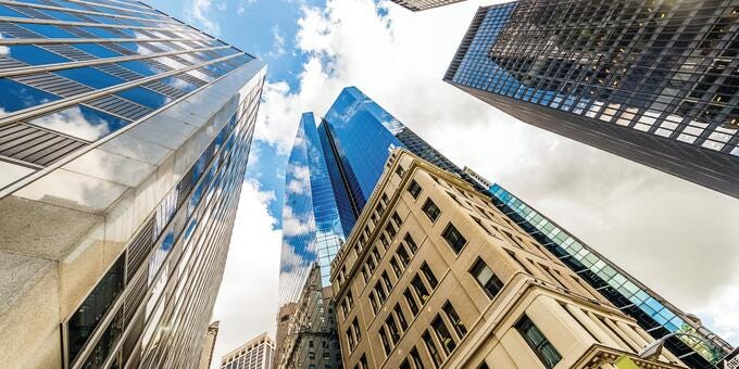 a group of skyscrapers