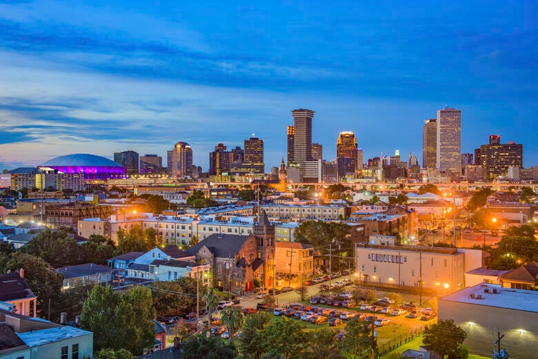 a city with many buildings